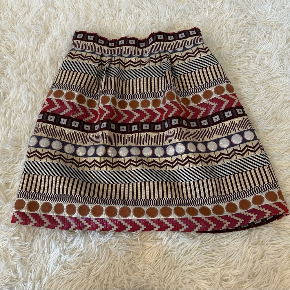 Geometric Patterned Skirt - Multicolor